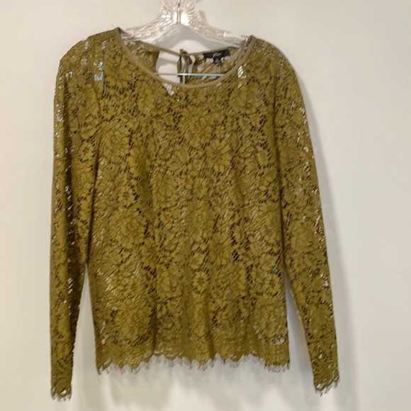 J Crew Lace Blouse in Olive - Picture 2 of 15